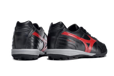 Men's Mizuno Morelia Sala Japn TF Artificial Turf Low-Tops Football Shoes - Black/Red/White