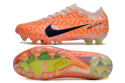 Men's Nike Air Zoom Mercurial Vapor 15 Elite AG Artificial Grass Low-Tops Football Boots - Orange/Black/Purple