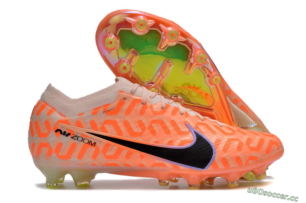 Men's Nike Air Zoom Mercurial Vapor 15 Elite AG Artificial Grass Low-Tops Football Boots - Orange/Black/Purple 2
