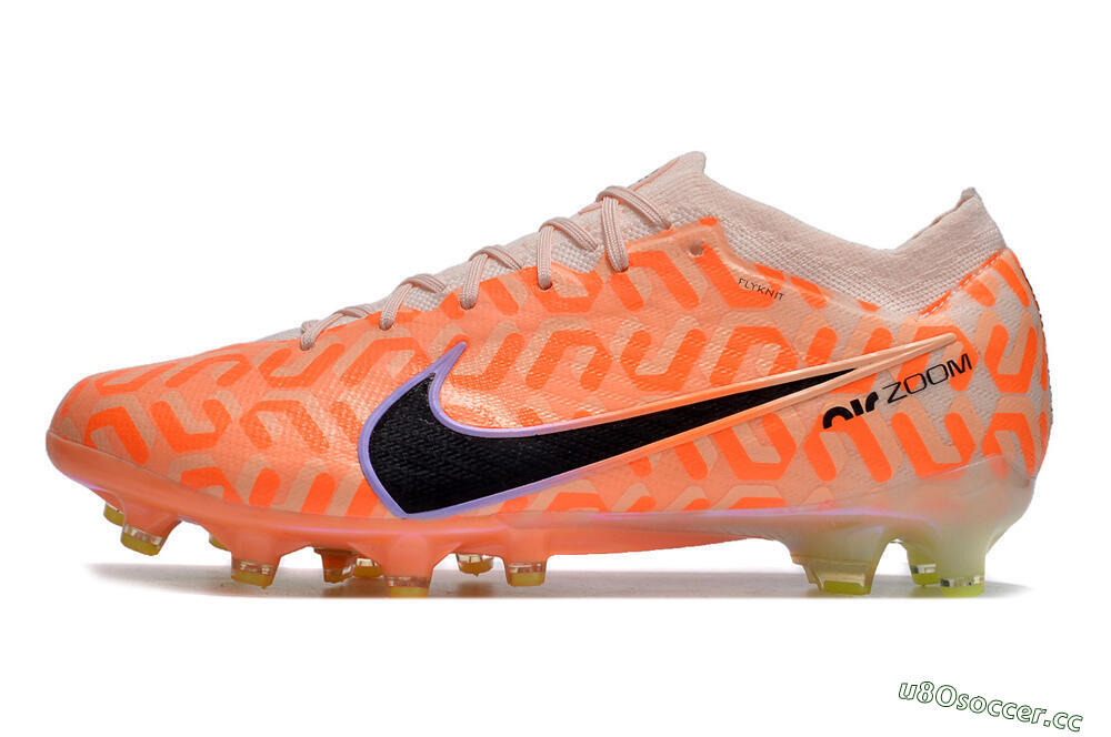 Men's Nike Air Zoom Mercurial Vapor 15 Elite AG Artificial Grass Low-Tops Football Boots - Orange/Black/Purple 0