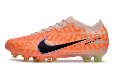 Men's Nike Air Zoom Mercurial Vapor 15 Elite AG Artificial Grass Low-Tops Football Boots - Orange/Black/Purple
