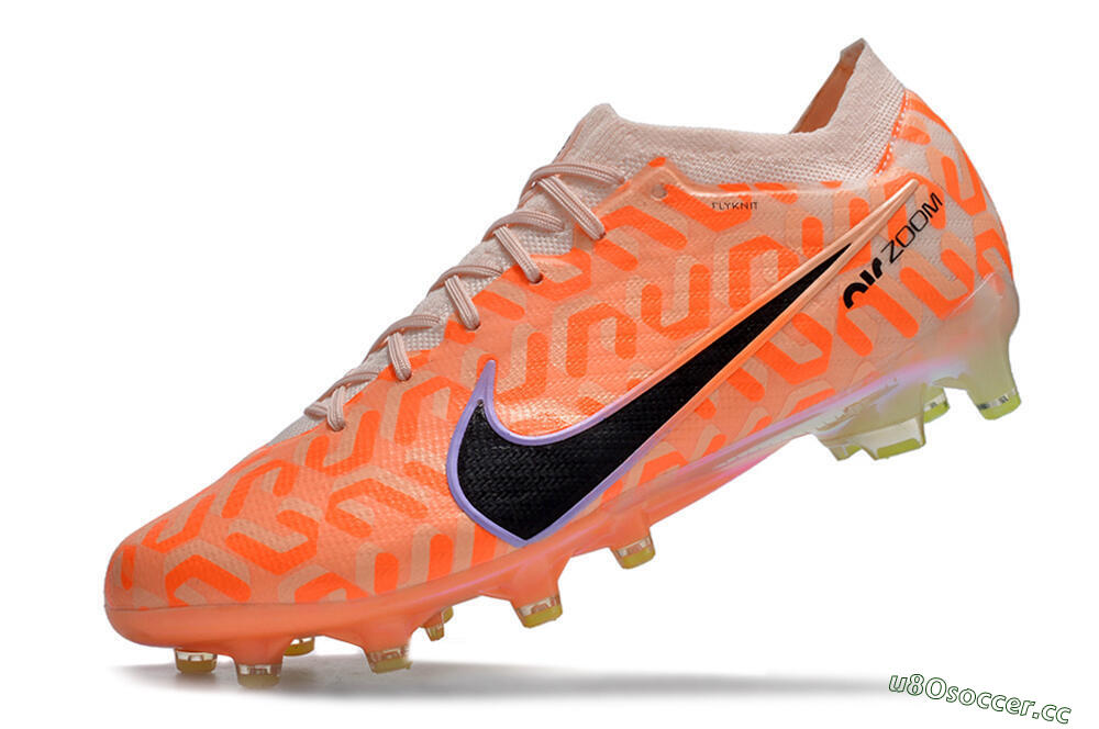 Men's Nike Air Zoom Mercurial Vapor 15 Elite AG Artificial Grass Low-Tops Football Boots - Orange/Black/Purple 5