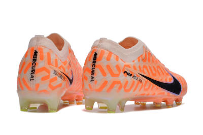 Men's Nike Air Zoom Mercurial Vapor 15 Elite AG Artificial Grass Low-Tops Football Boots - Orange/Black/Purple