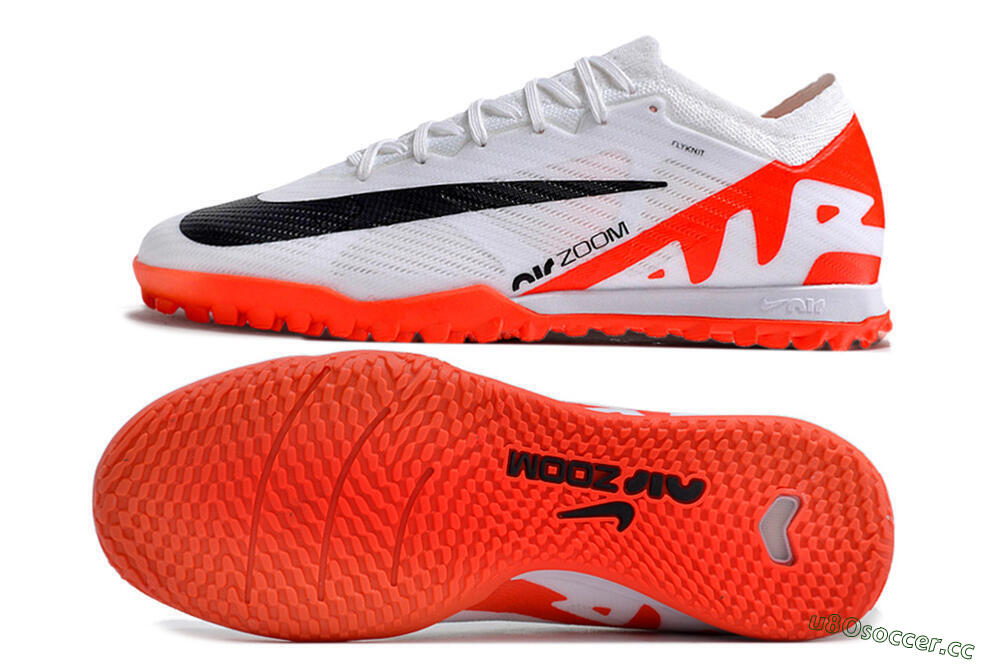Men's Nike Air Zoom Mercurial Vapor 15 Elite IC Indoor & Futsal Low-Tops Football Shoes - White/Black/Red 1