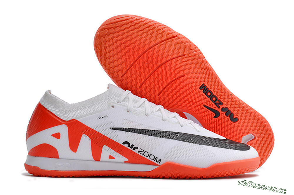 Men's Nike Air Zoom Mercurial Vapor 15 Elite IC Indoor & Futsal Low-Tops Football Shoes - White/Black/Red 2