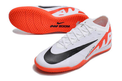 Men's Nike Air Zoom Mercurial Vapor 15 Elite IC Indoor & Futsal Low-Tops Football Shoes - White/Black/Red
