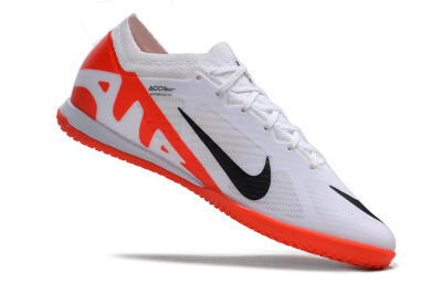 Men's Nike Air Zoom Mercurial Vapor 15 Elite IC Indoor & Futsal Low-Tops Football Shoes - White/Black/Red