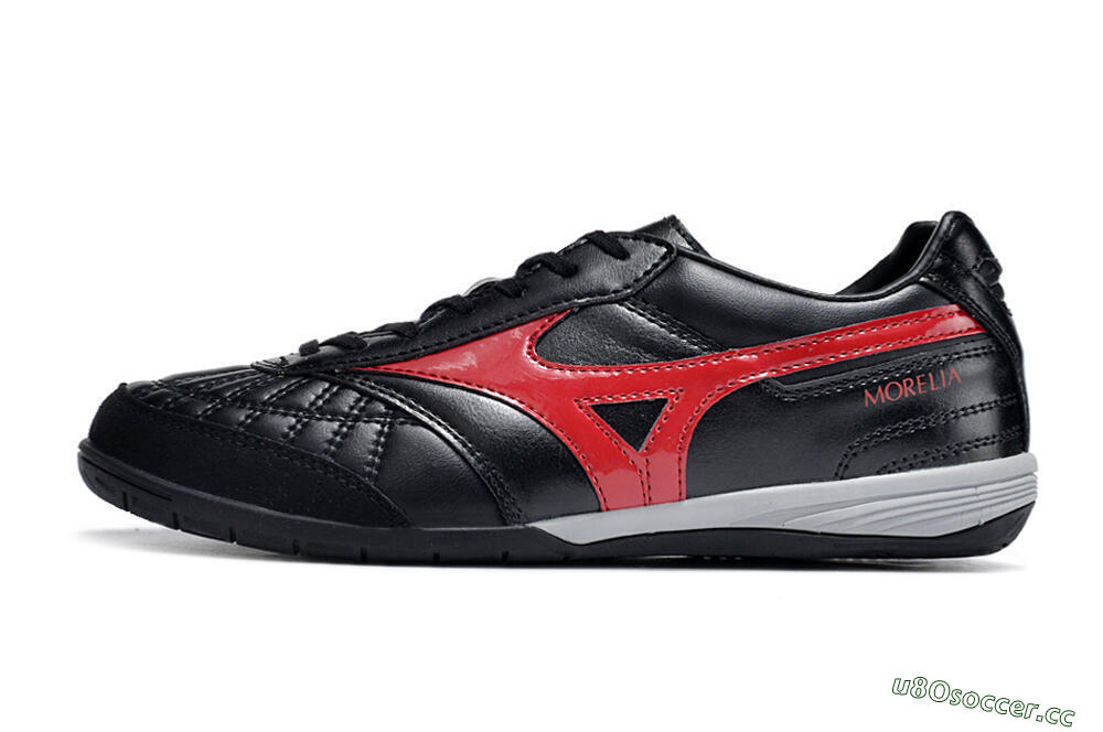 Men's Mizuno Morelia Sala Japn IC Indoor & Futsal Low-Tops Football Shoes - Black/Red/White 0