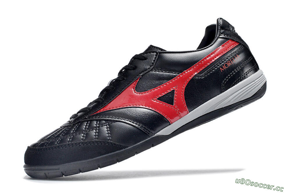 Men's Mizuno Morelia Sala Japn IC Indoor & Futsal Low-Tops Football Shoes - Black/Red/White 5