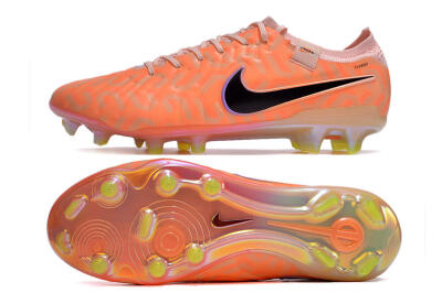 Men's Nike Tiempo Legend 10 Elite FG Firm Ground Low-Tops Football Boots - Orange/Black/Purple