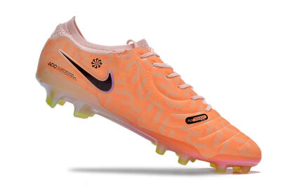 Men's Nike Tiempo Legend 10 Elite FG Firm Ground Low-Tops Football Boots - Orange/Black/Purple