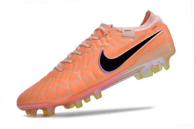 Men's Nike Tiempo Legend 10 Elite FG Firm Ground Low-Tops Football Boots - Orange/Black/Purple