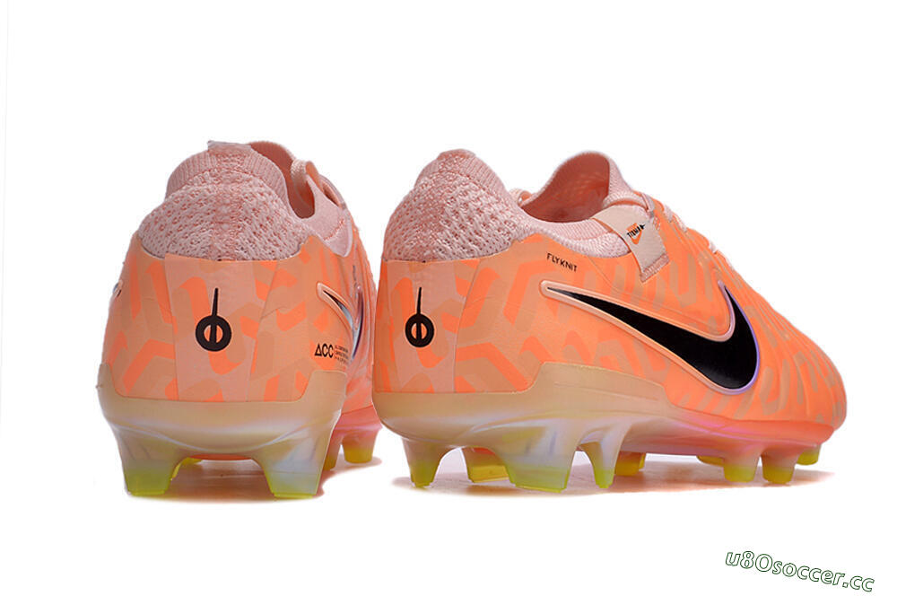Men's Nike Tiempo Legend 10 Elite FG Firm Ground Low-Tops Football Boots - Orange/Black/Purple 6