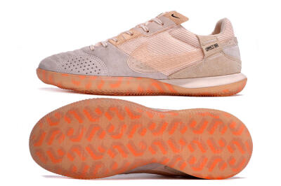 Men's Nike Street Gato IC Indoor & Futsal Low-Tops Football Shoes - Pink/Grey