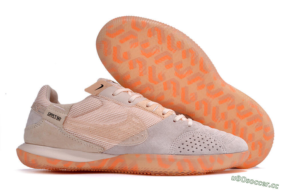 Men's Nike Street Gato IC Indoor & Futsal Low-Tops Football Shoes - Pink/Grey 2