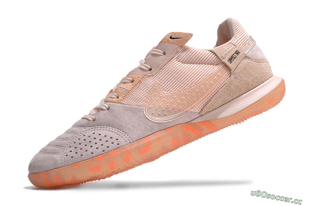Men's Nike Street Gato IC Indoor & Futsal Low-Tops Football Shoes - Pink/Grey 5