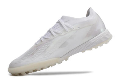 Men's Adidas X Crazyfast.1 TF Artificial Turf Low-Tops Football Shoes - White/Silver