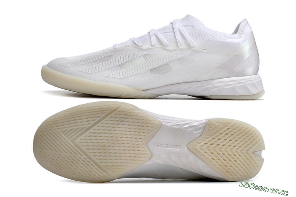 Men's Adidas X Crazyfast.1 IC Indoor & Futsal Low-Tops Football Shoes - White/Silver 1