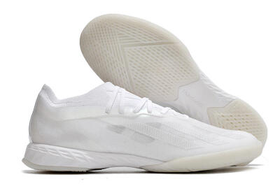 Men's Adidas X Crazyfast.1 IC Indoor & Futsal Low-Tops Football Shoes - White/Silver