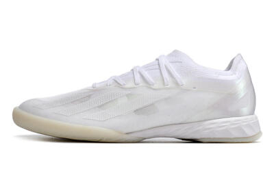 Men's Adidas X Crazyfast.1 IC Indoor & Futsal Low-Tops Football Shoes - White/Silver