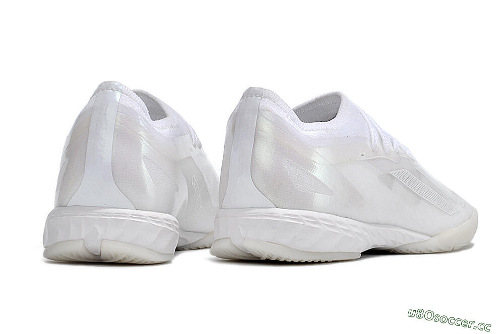 Men's Adidas X Crazyfast.1 IC Indoor & Futsal Low-Tops Football Shoes - White/Silver 6