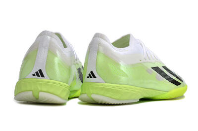Men's Adidas X Crazyfast.1 IC Indoor & Futsal Low-Tops Football Shoes - Green/White/Black