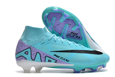 Men's Nike Air Zoom Mercurial Superfly 15 Elite FG Firm Ground High-Tops Football Boots - Blue/Black/Purple
