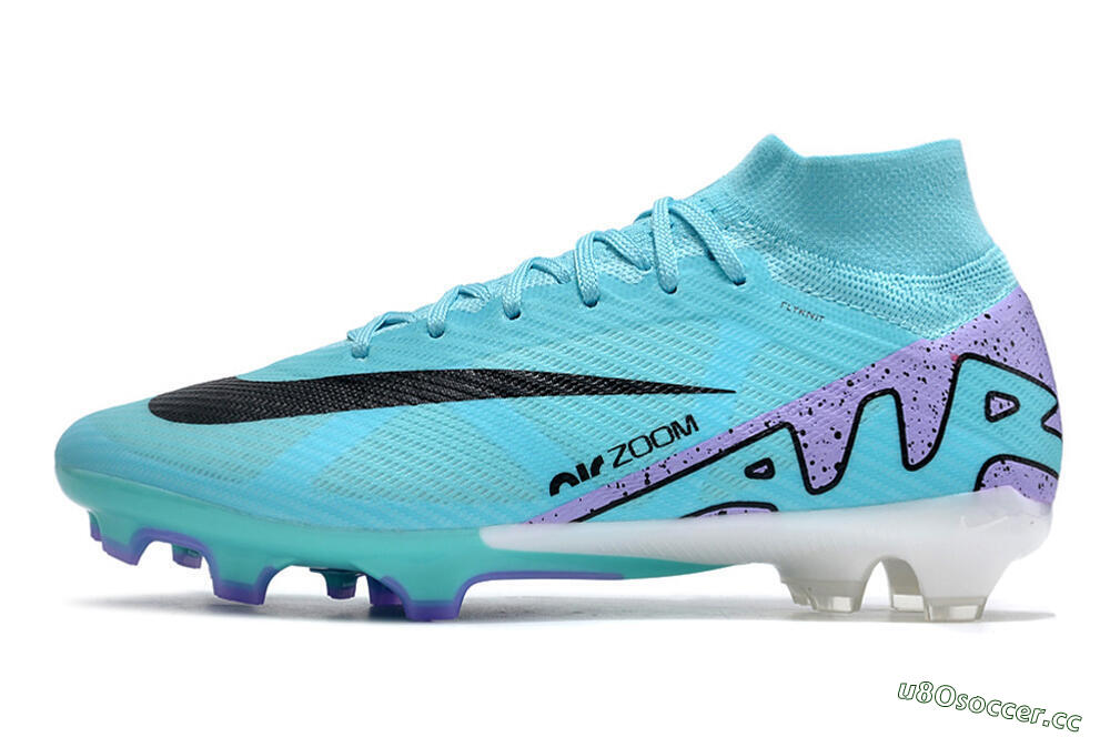 Men's Nike Air Zoom Mercurial Superfly 15 Elite FG Firm Ground High-Tops Football Boots - Blue/Black/Purple 0