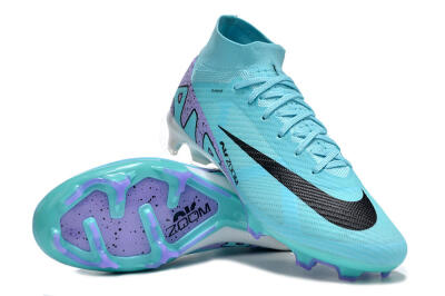 Men's Nike Air Zoom Mercurial Superfly 15 Elite FG Firm Ground High-Tops Football Boots - Blue/Black/Purple