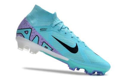 Men's Nike Air Zoom Mercurial Superfly 15 Elite FG Firm Ground High-Tops Football Boots - Blue/Black/Purple