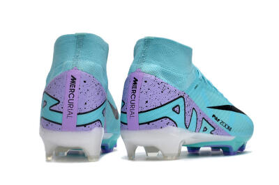 Men's Nike Air Zoom Mercurial Superfly 15 Elite FG Firm Ground High-Tops Football Boots - Blue/Black/Purple