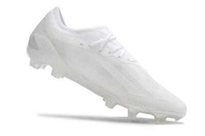 Men's Adidas X Crazyfast.1 FG Firm Ground Low-Tops Football Boots - White/White/White