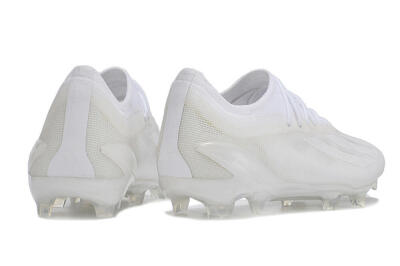 Men's Adidas X Crazyfast.1 FG Firm Ground Low-Tops Football Boots - White/White/White