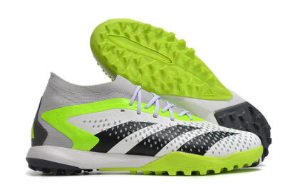 Men's Adidas Predator Accuracy.1 TF Artificial Turf Low-Tops Football Shoes - White/Black/Green