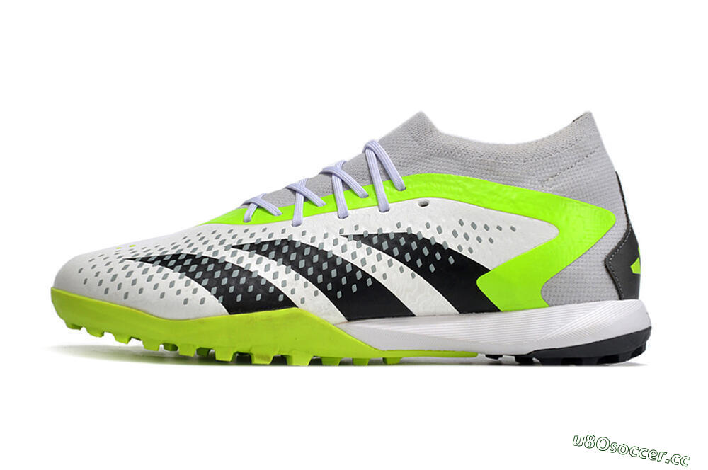 Men's Adidas Predator Accuracy.1 TF Artificial Turf Low-Tops Football Shoes - White/Black/Green 0