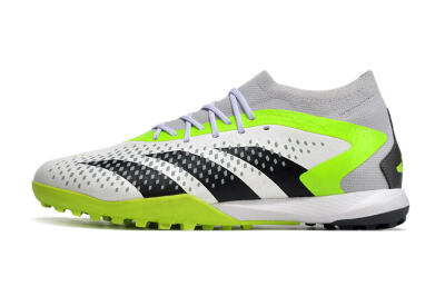Men's Adidas Predator Accuracy.1 TF Artificial Turf Low-Tops Football Shoes - White/Black/Green