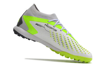 Men's Adidas Predator Accuracy.1 TF Artificial Turf Low-Tops Football Shoes - White/Black/Green