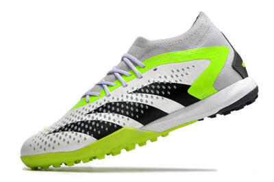 Men's Adidas Predator Accuracy.1 TF Artificial Turf Low-Tops Football Shoes - White/Black/Green
