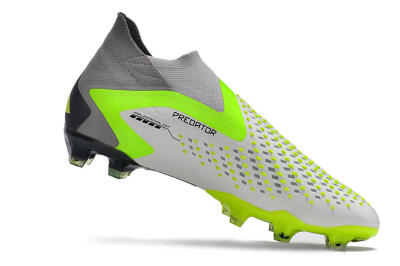 Men's Adidas Predator Accuracy+ FG Firm Ground High-Tops Football Boots - White/Black/Green