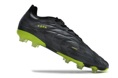 Men's Adidas Copa Pure.1 FG Firm Ground Low-Tops Football Boots - Black/Green
