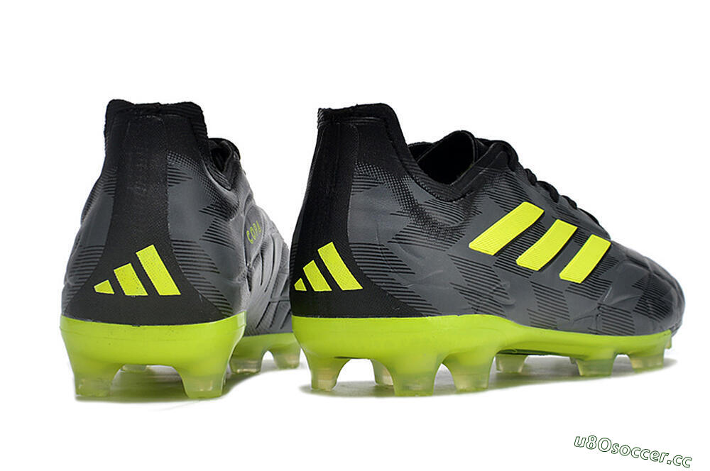 Men's Adidas Copa Pure.1 FG Firm Ground Low-Tops Football Boots - Black/Green 6