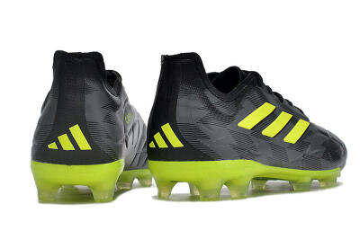 Men's Adidas Copa Pure.1 FG Firm Ground Low-Tops Football Boots - Black/Green