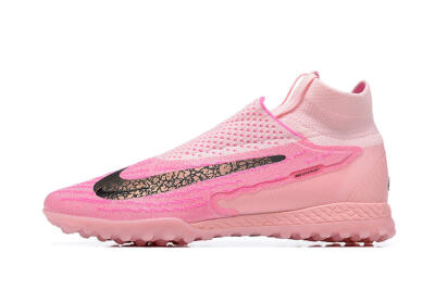 Men's Nike Phantom GX Elite DF TF Artificial Turf High-Tops Football Shoes - Pink/White