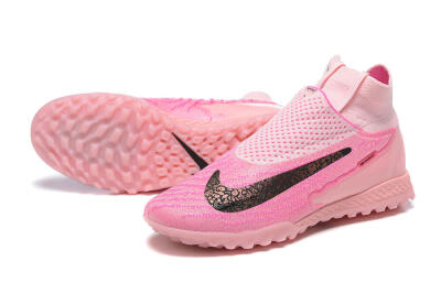 Men's Nike Phantom GX Elite DF TF Artificial Turf High-Tops Football Shoes - Pink/White