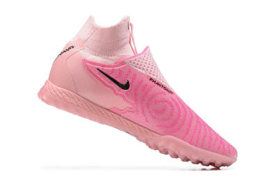Men's Nike Phantom GX Elite DF TF Artificial Turf High-Tops Football Shoes - Pink/White