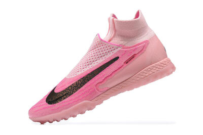 Men's Nike Phantom GX Elite DF TF Artificial Turf High-Tops Football Shoes - Pink/White