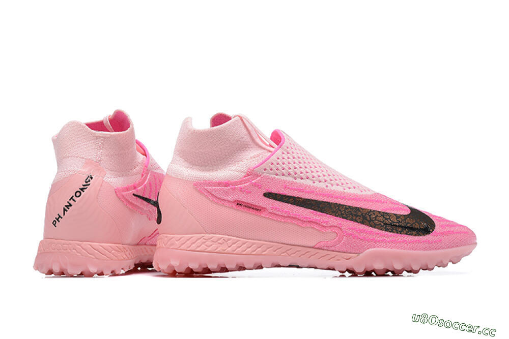 Men's Nike Phantom GX Elite DF TF Artificial Turf High-Tops Football Shoes - Pink/White 9