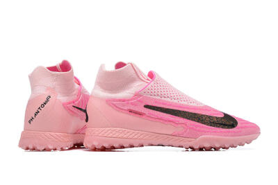 Men's Nike Phantom GX Elite DF TF Artificial Turf High-Tops Football Shoes - Pink/White