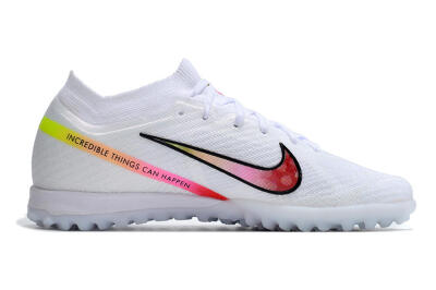 Men's Nike Air Zoom Mercurial Vapor 15 Elite TF Artificial Turf Low-Tops Football Shoes - White/Black/Pink