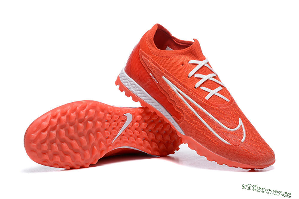 Men's Nike Phantom GX Elite TF Artificial Turf Low-Tops Football Shoes - Red/White 4